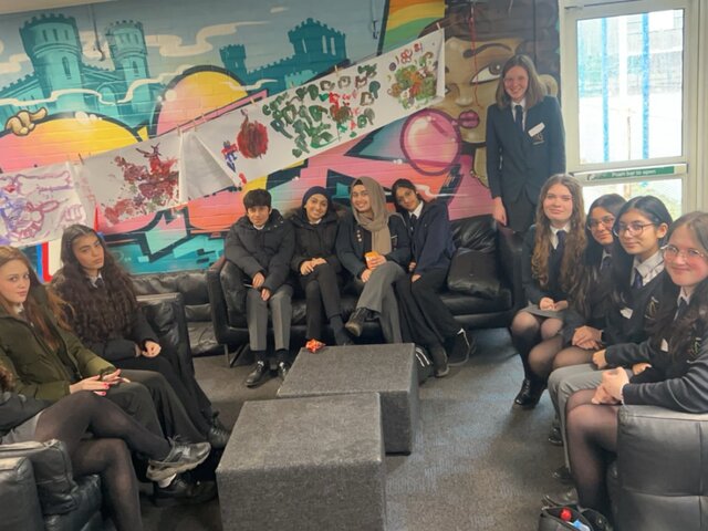 A group of students at the Windsor Youth and Community Hub